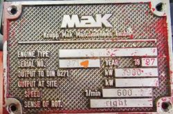 MAK 9M32 3960KW 600RPM-1997